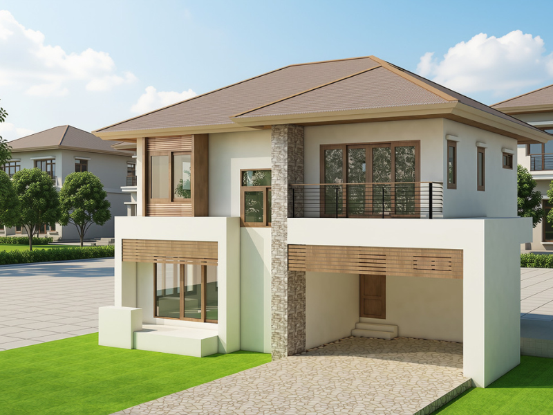 modern 2-storey house design tropical home