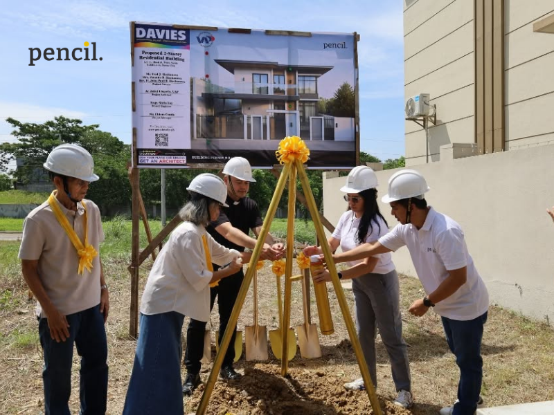 ribbon cutting for new home construction architectre firm