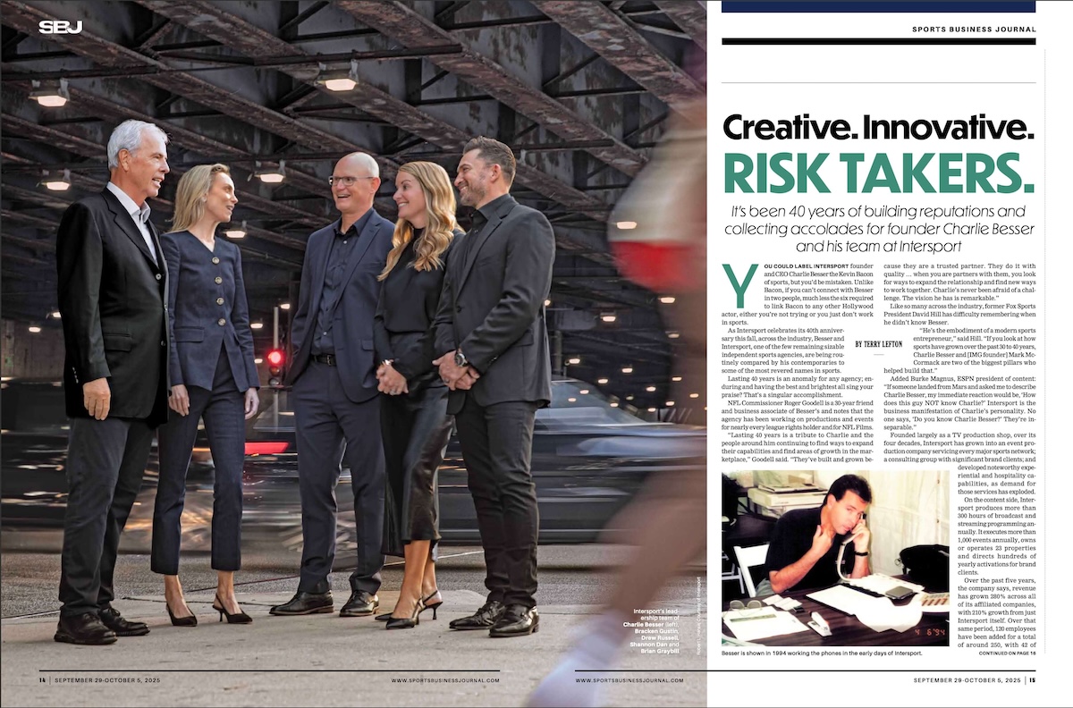 Charlie Besser, Intersport Featured in Sports Business Journal