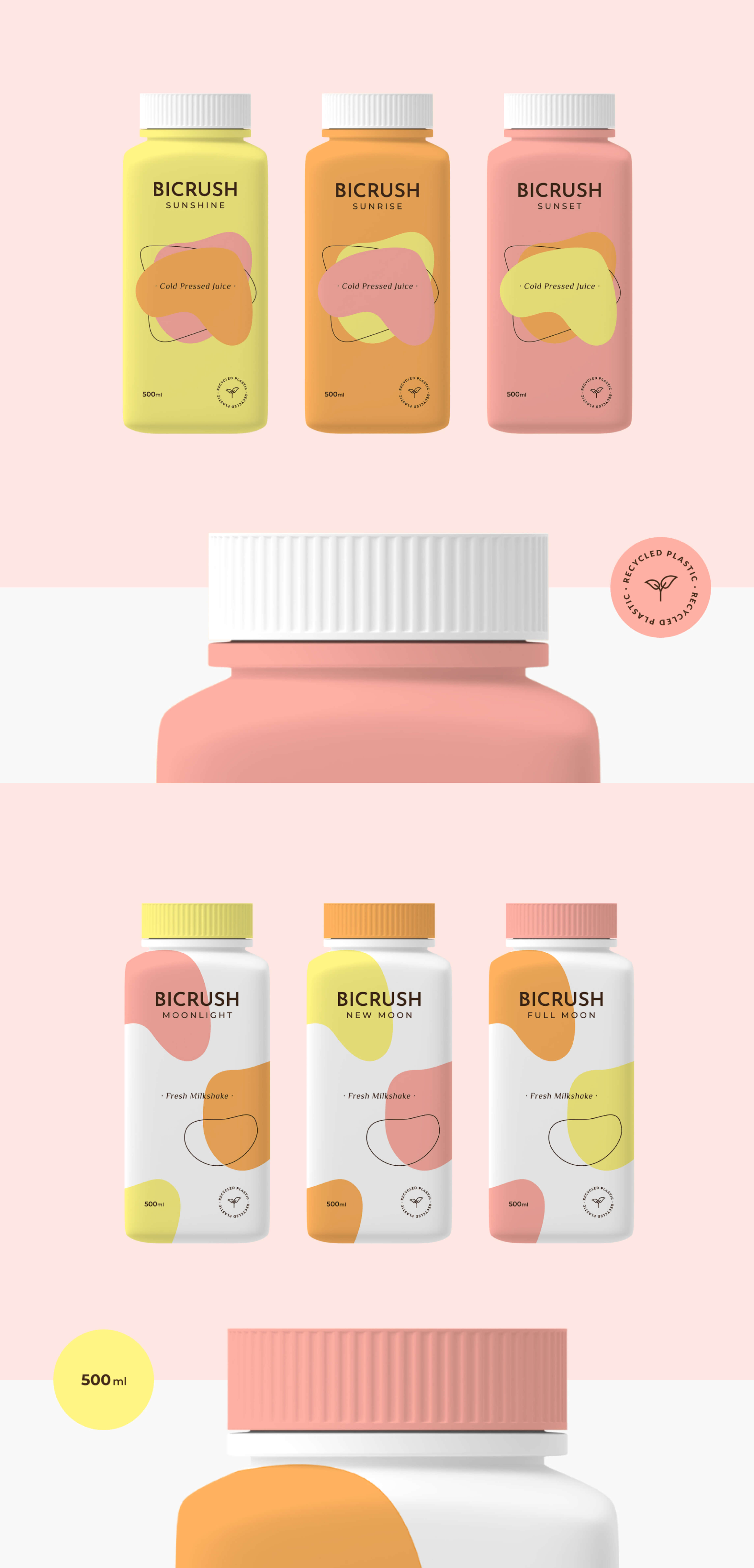 BICRUSH packaging design mockups