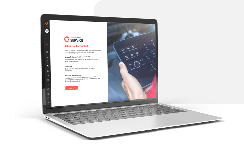 Autopromotor Service Landing Mockup