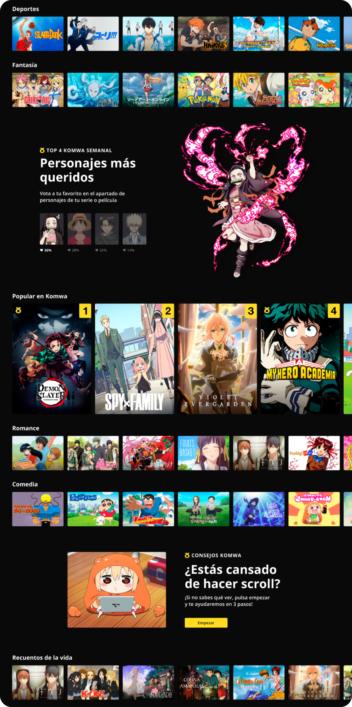 Komwa Homepage design