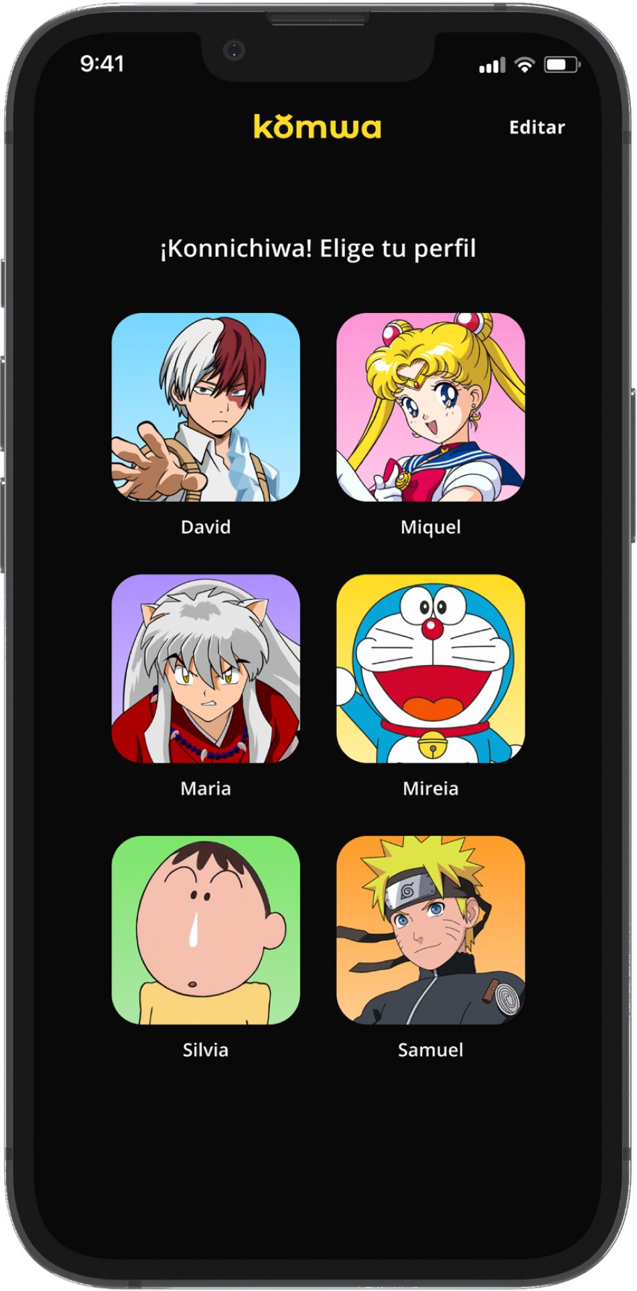 Komwa profile design mockup