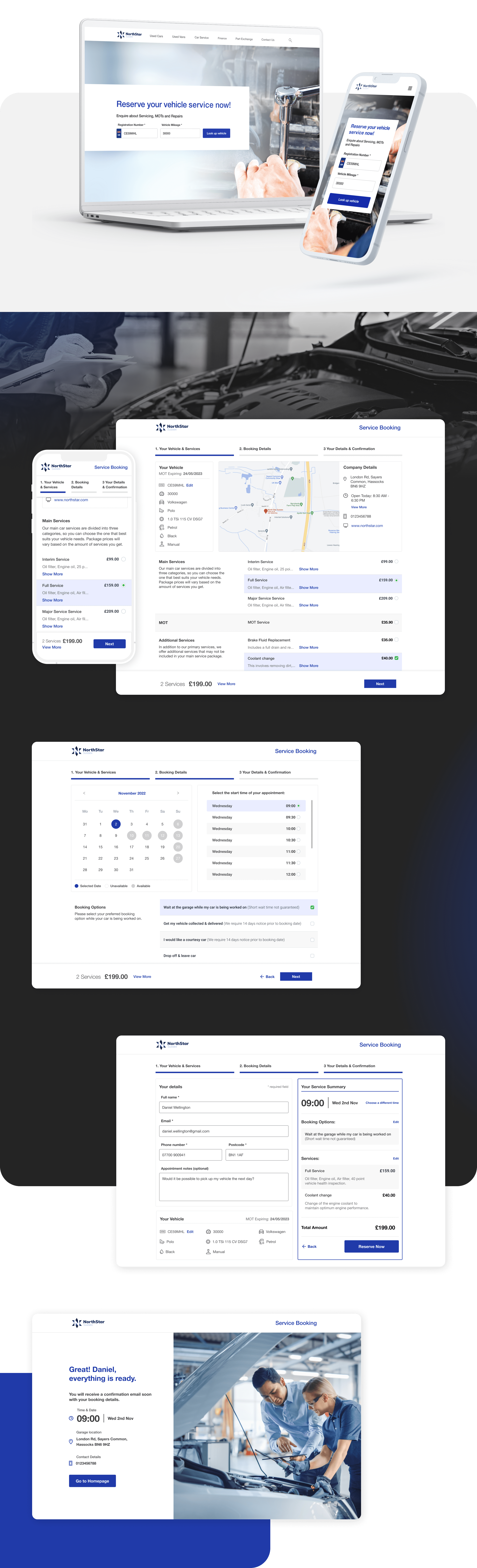 Screen designs for the Autopromotor Service Live Tool - Desktop Version