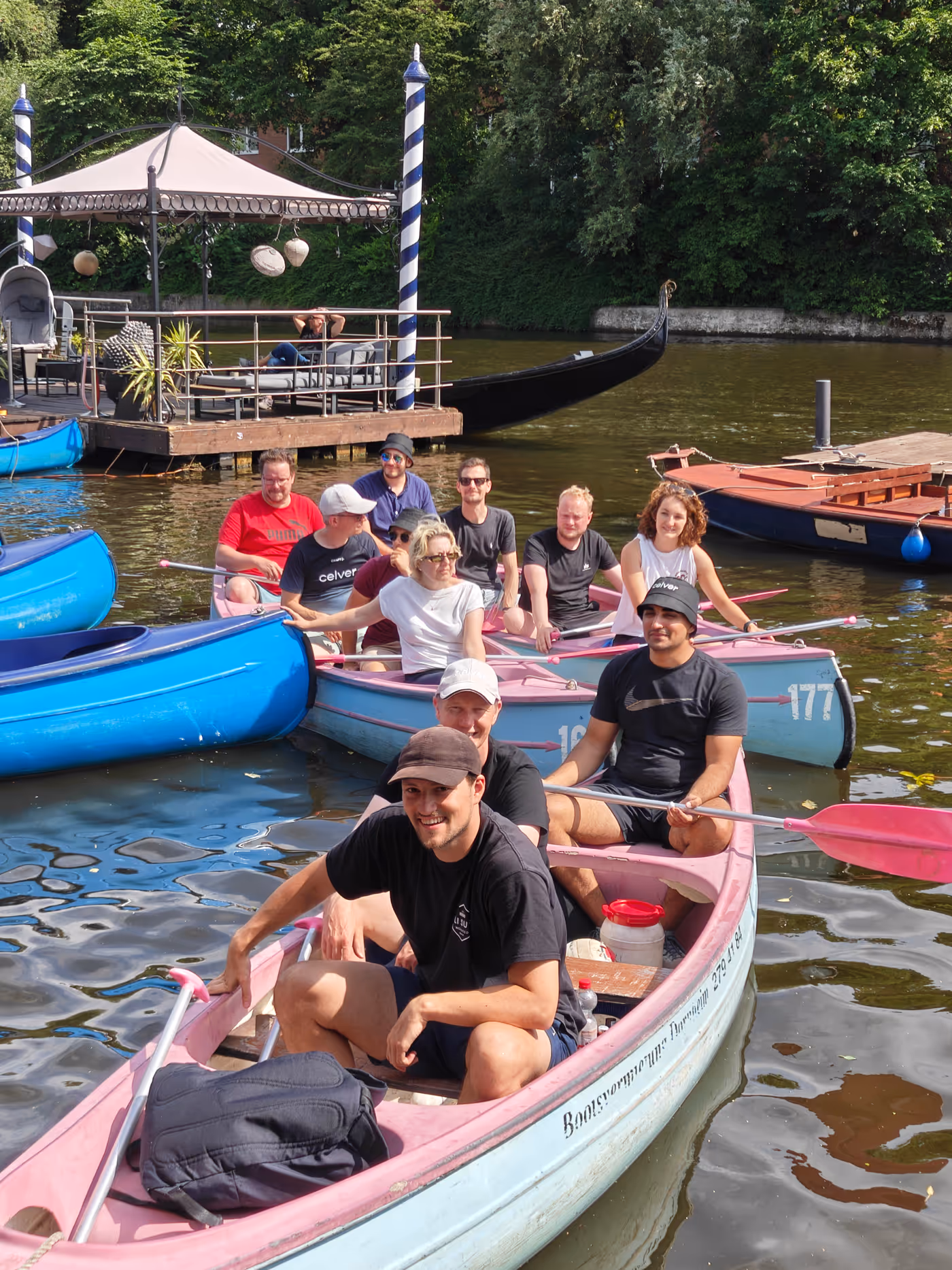 Sommerfest 2025 mit paddeln auf der Alster