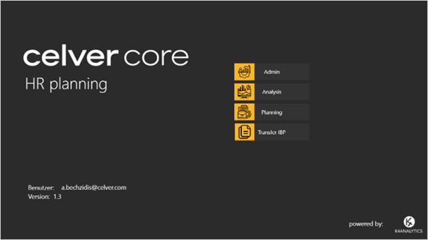 Start Menu of the celver core Solution
