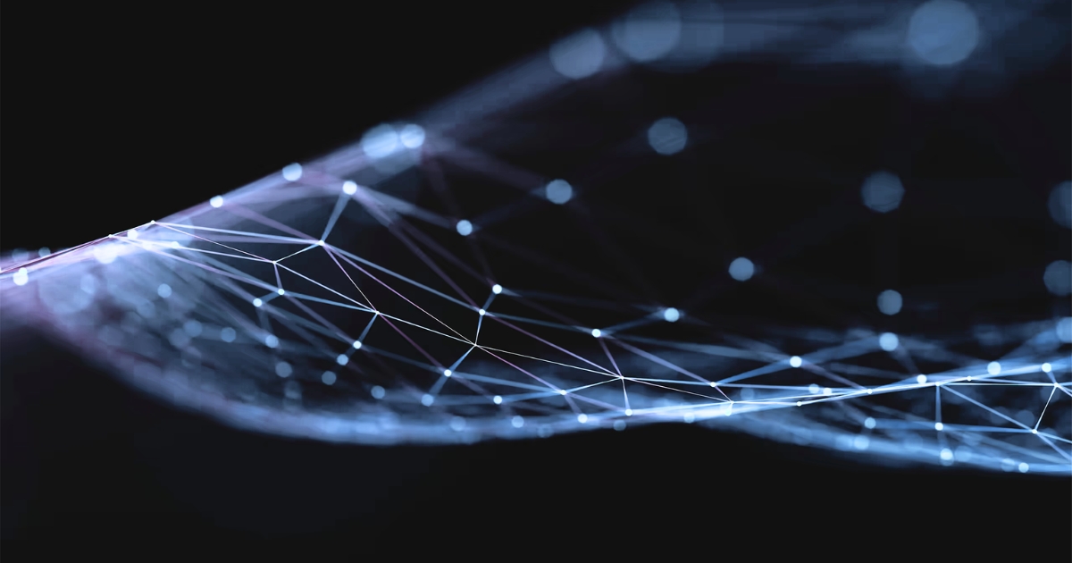 a close-up of a glowing net