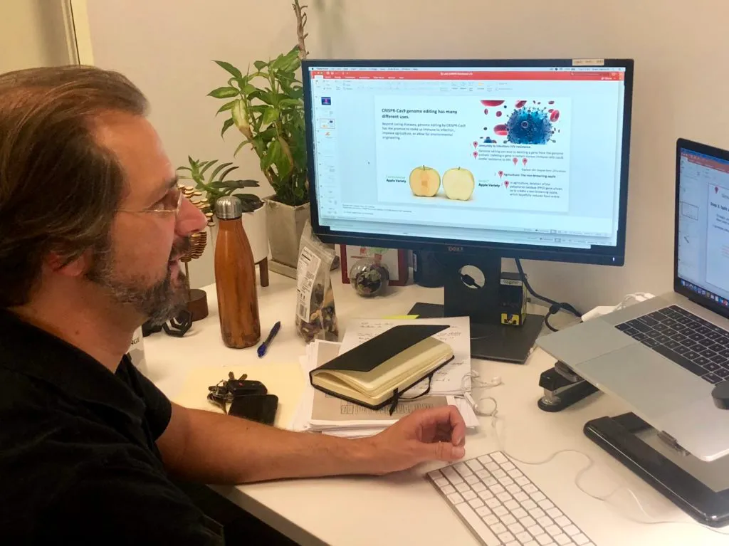 Sven working on CRISPR content