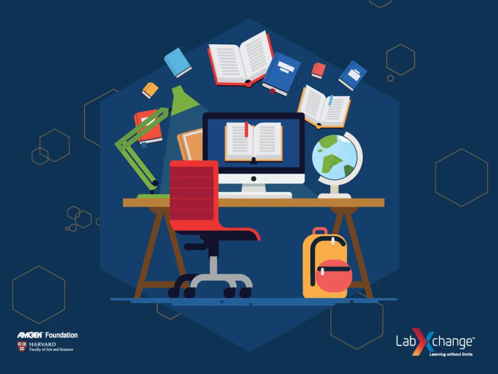 Decorative image of back to school desk|