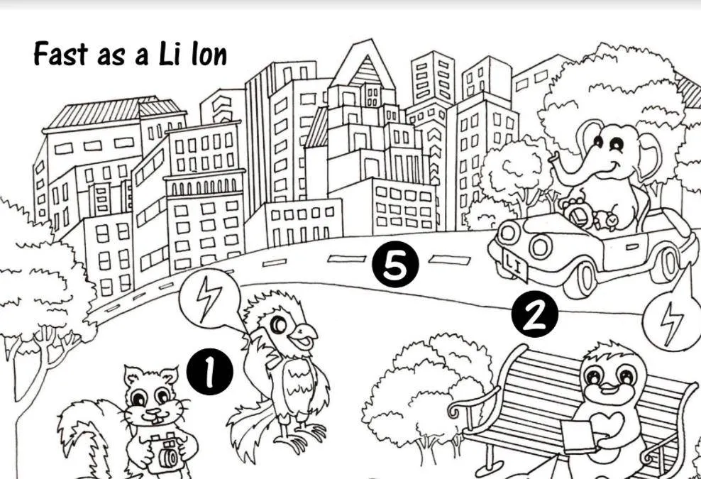 coloring page "Fast as a Li Ion"