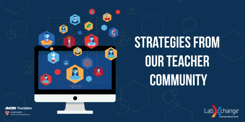 An illustration that says "Strategies from our teacher community"||