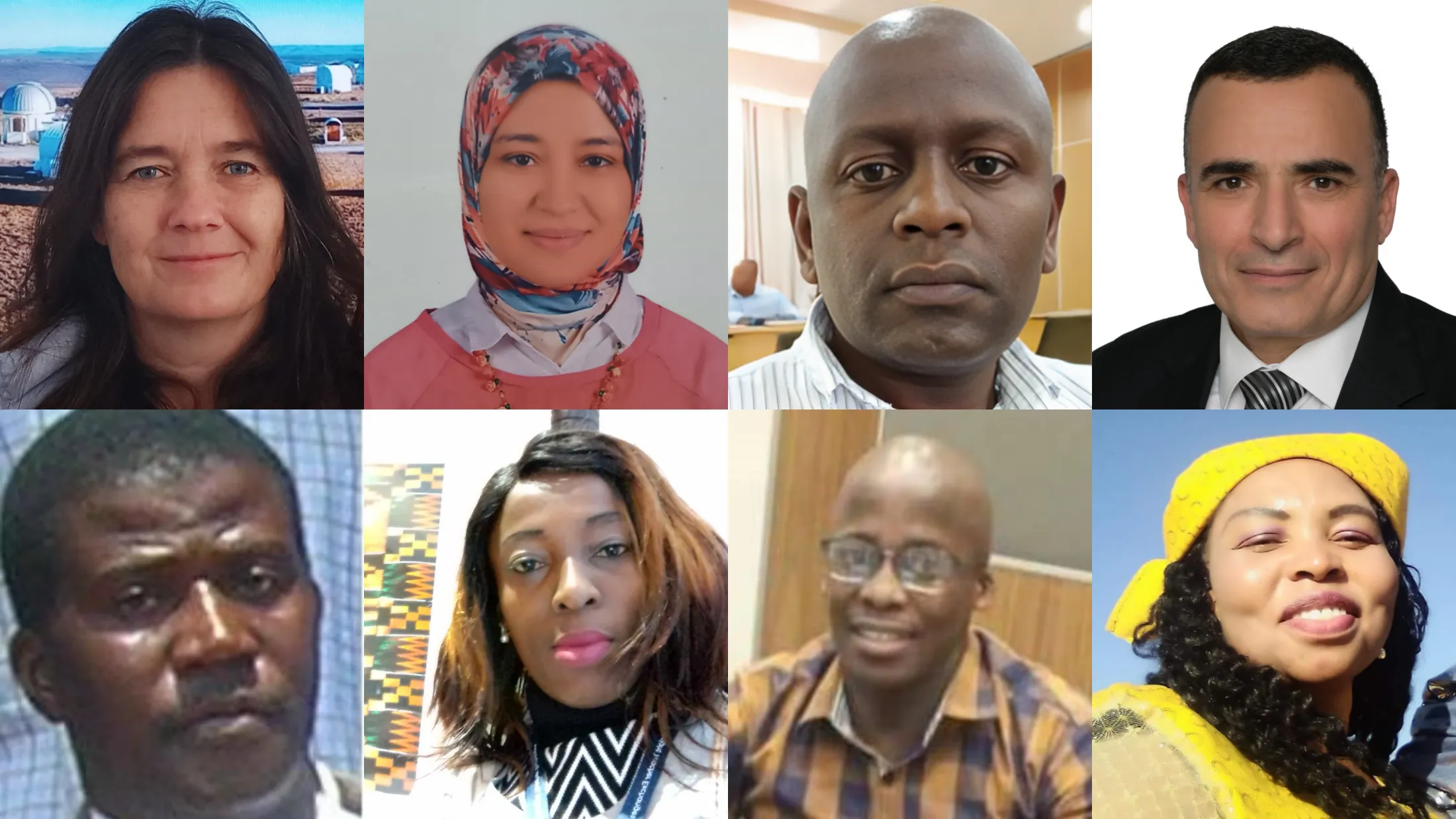 A collage of pictures of eight of the teacher ambassadors.