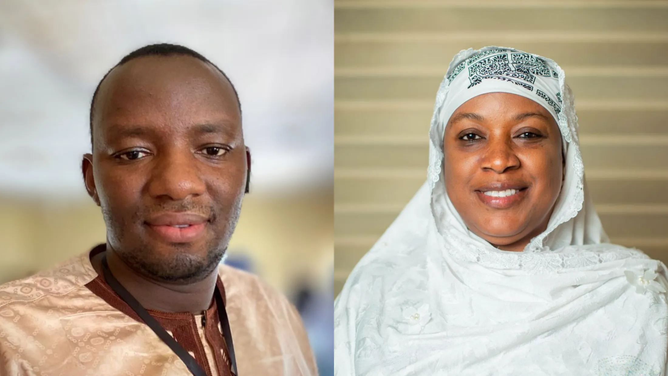 A collage of two pictures of the master teachers Nyam Yakubu Yusufu and Dr. Zainab Muhammad Shuaibu. 