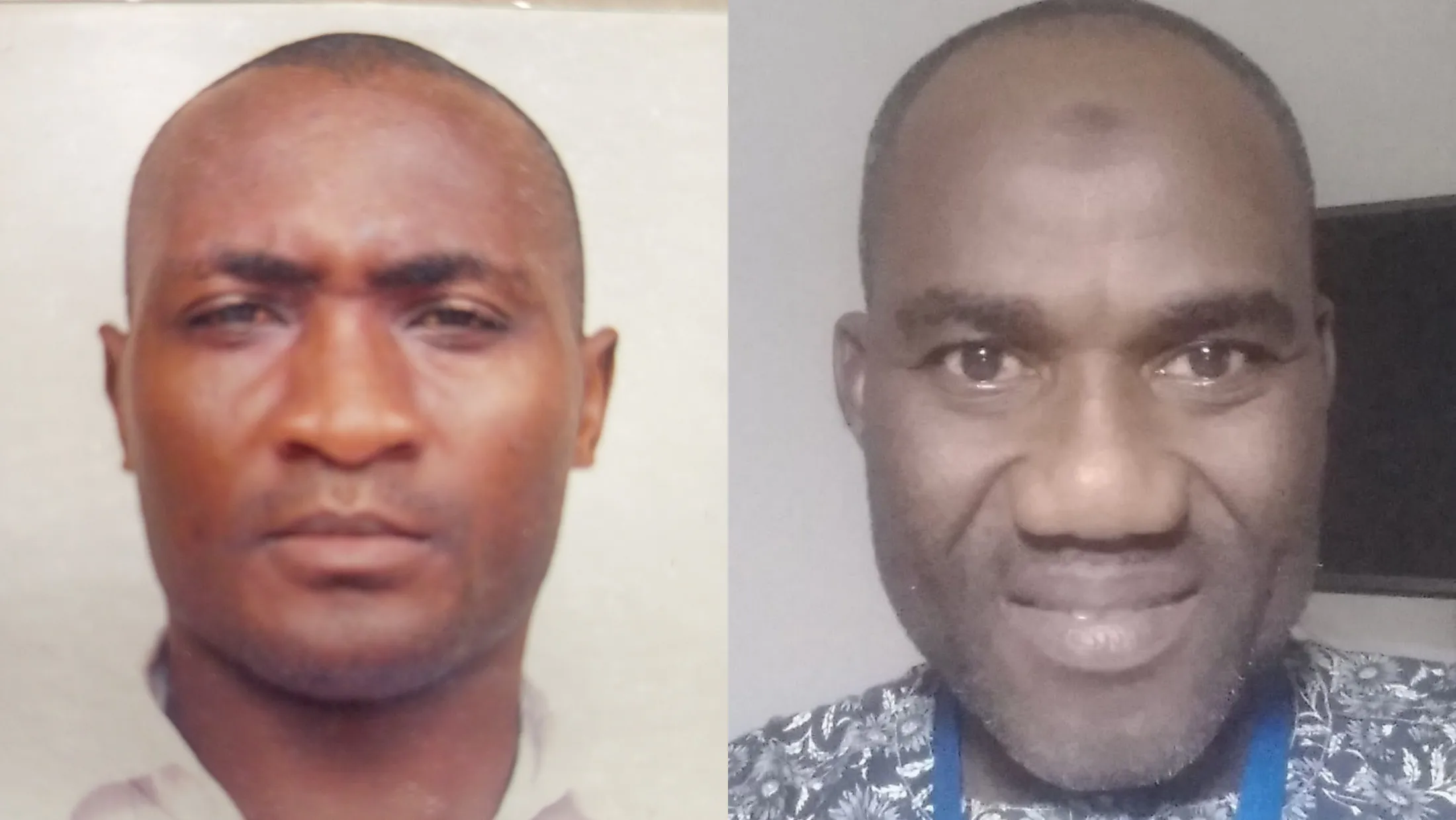 A collage of two images of Master Teachers Ahmed Muideen and Misbahi Adamu Sani.