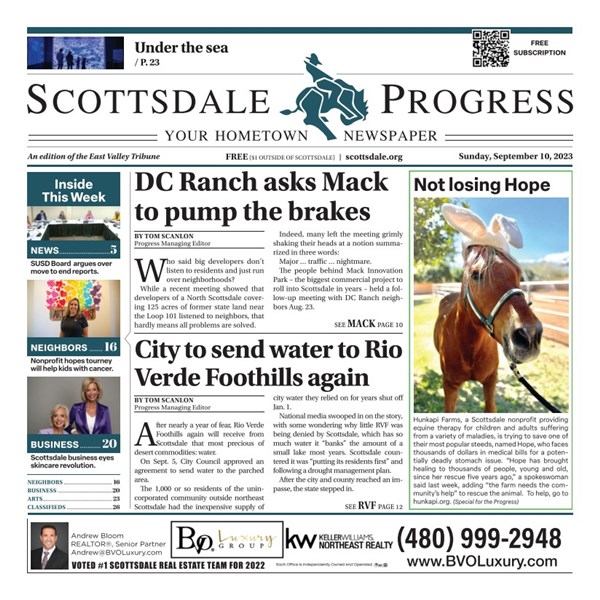 Scottsdale Progress magazine feature with JL Coates