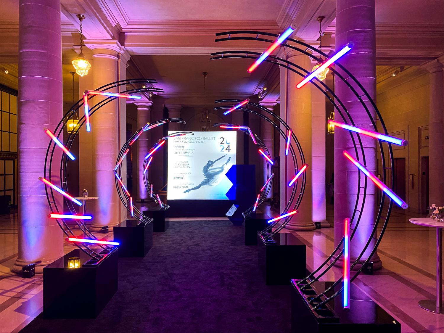 Ballet gala scenic install by Impact