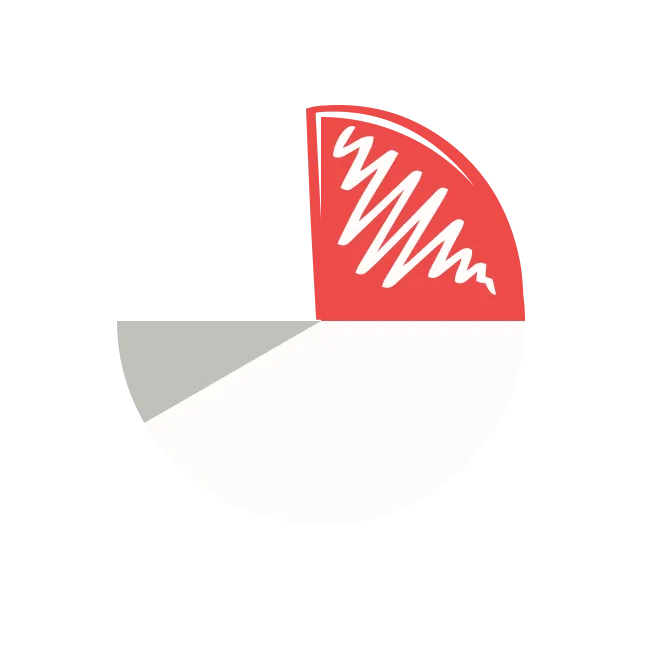 Spot illustration of a pie chart.