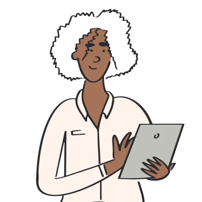 Illustration of a character with color