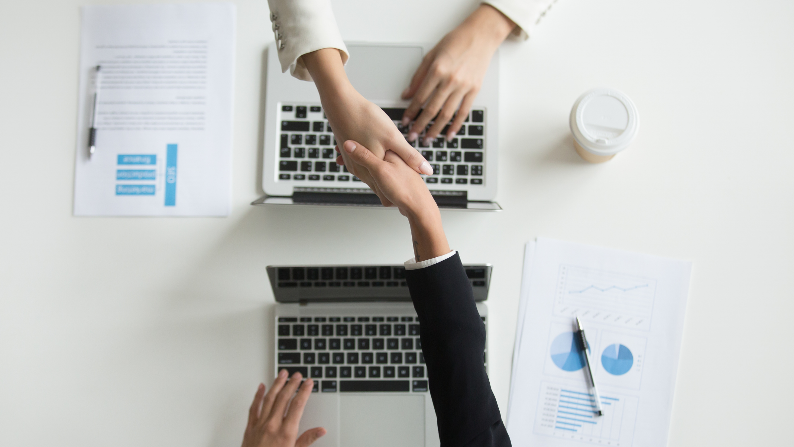 Business people handshaking in agreement