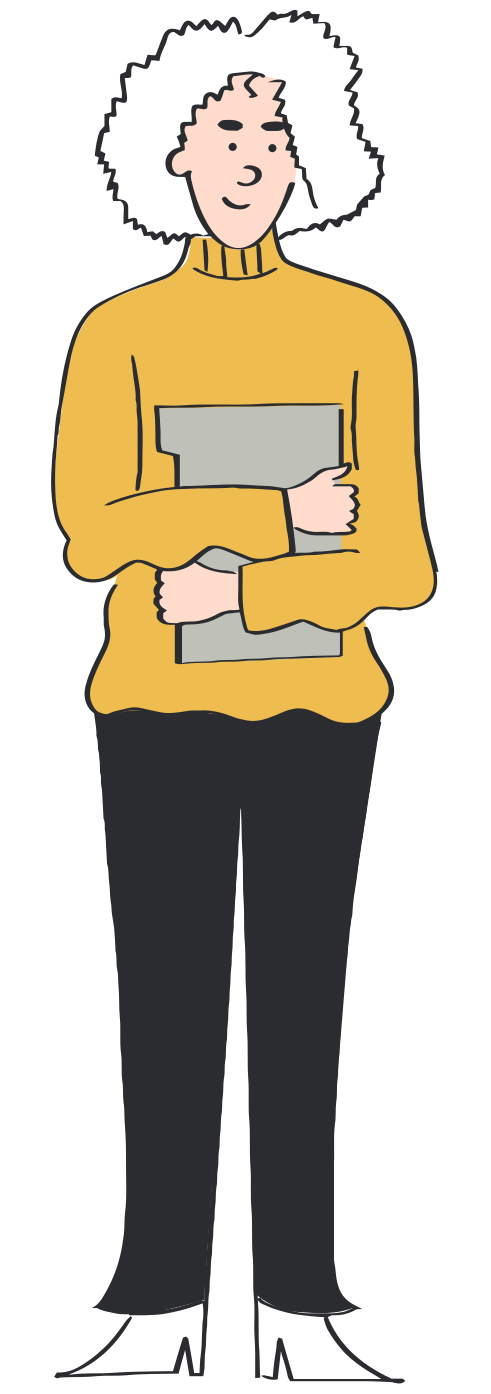 Woman with a book.