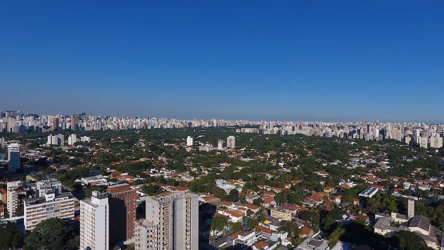 Foto aérea da região
