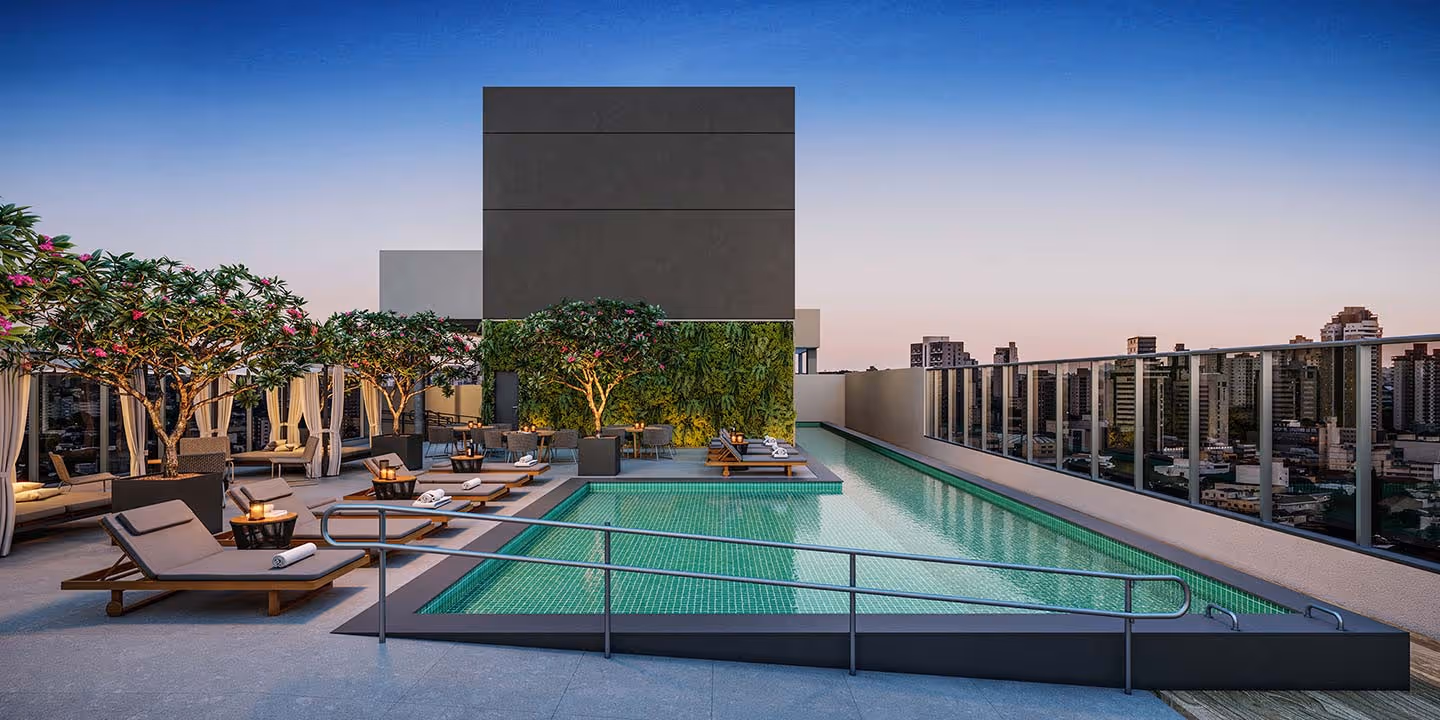 Piscina com raia de 25m