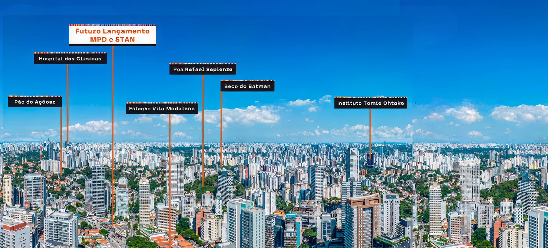 Foto aérea da localização 