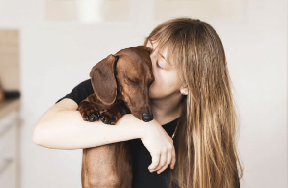 Lady and dog