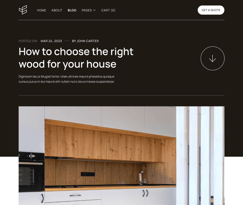 Blog Post Page - Carpenters X Webflow Template