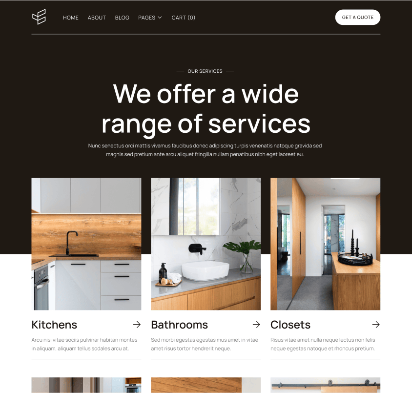 Services Page - Carpenters X Webflow Template