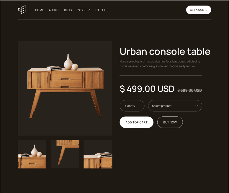 Shop Page Single - Carpenters X Webflow Template