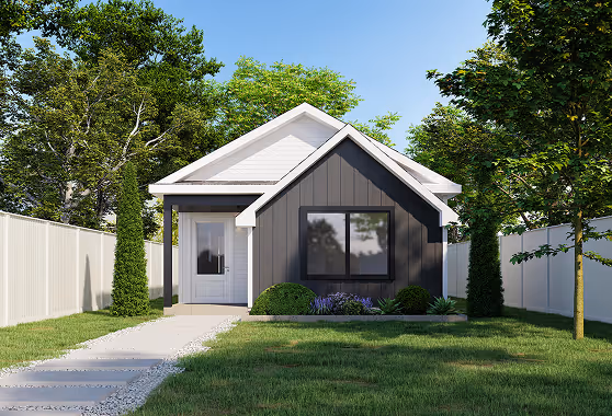 Small custom site-built tiny home on a foundation