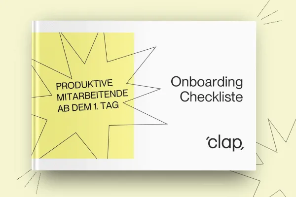 Illustration of a PowerPoint presentation for the employee onboarding checklist by clap