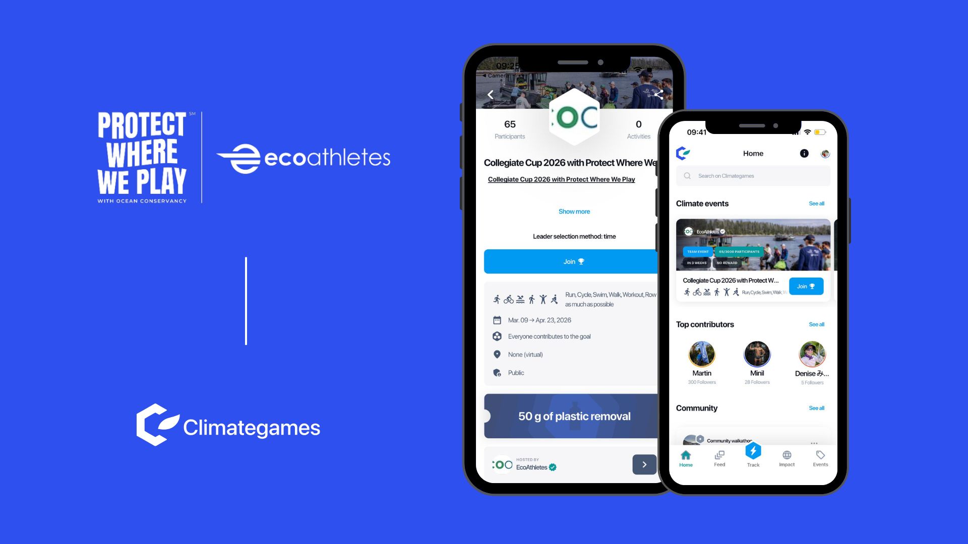 ‍Climategames is proud to host the 2026 EcoAthletes Collegiate Cup Powered by Protect We Play ‍