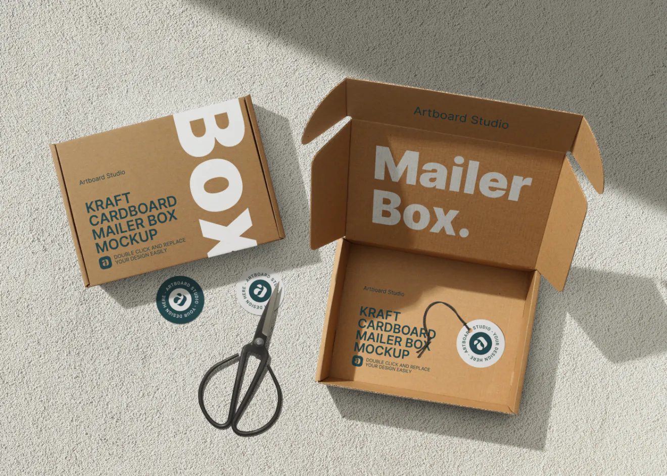 Mailer box mockup
