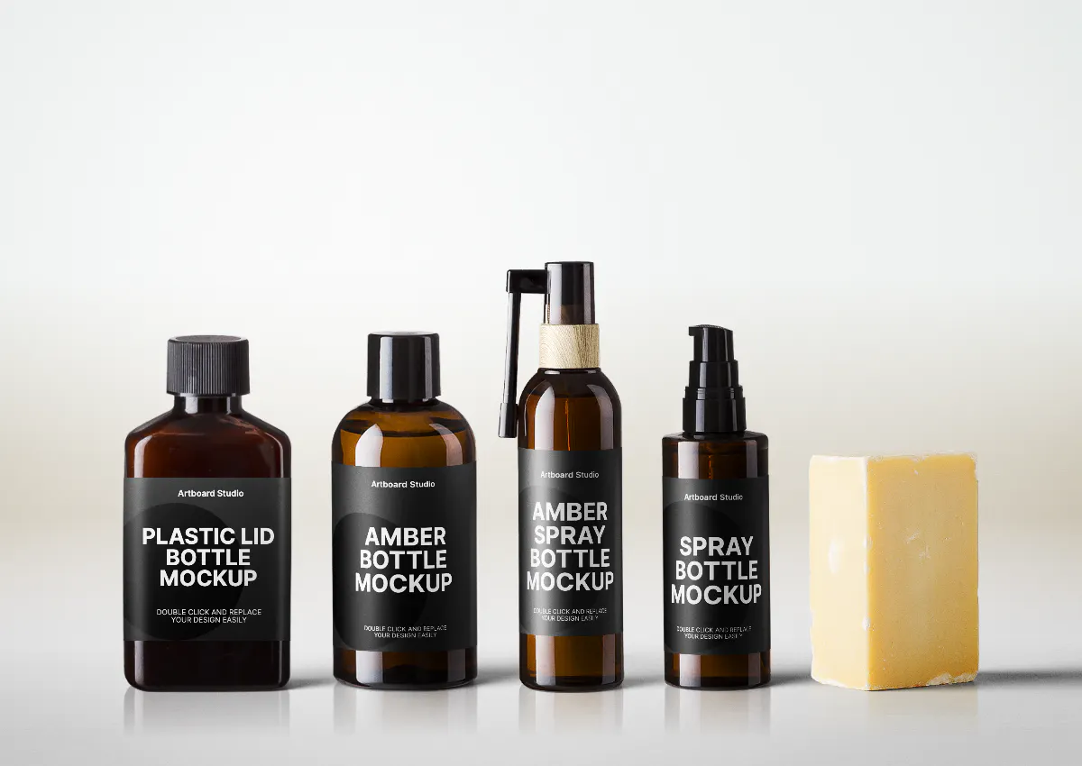 Cosmetic packaging mockup