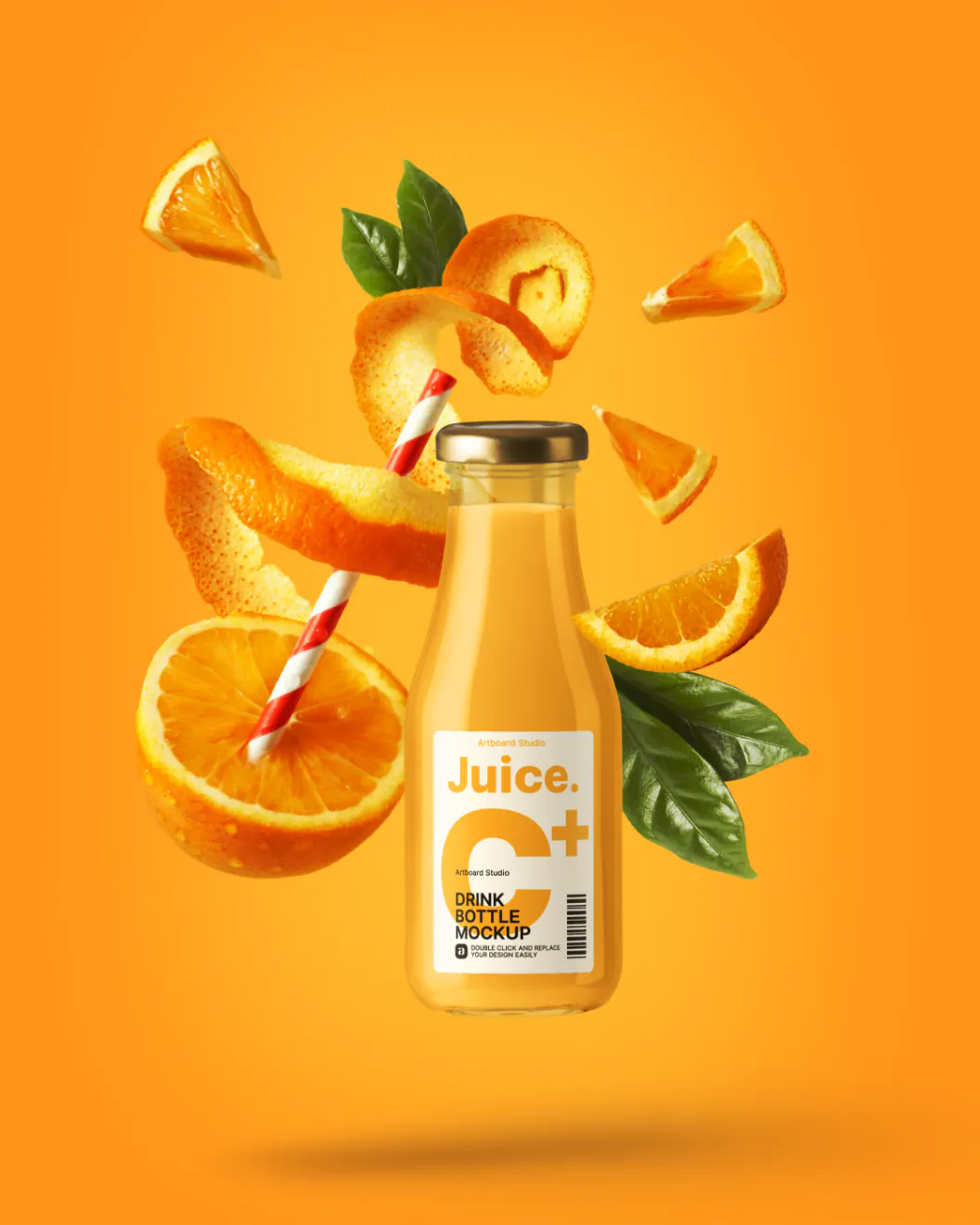 Juice bottle mockup