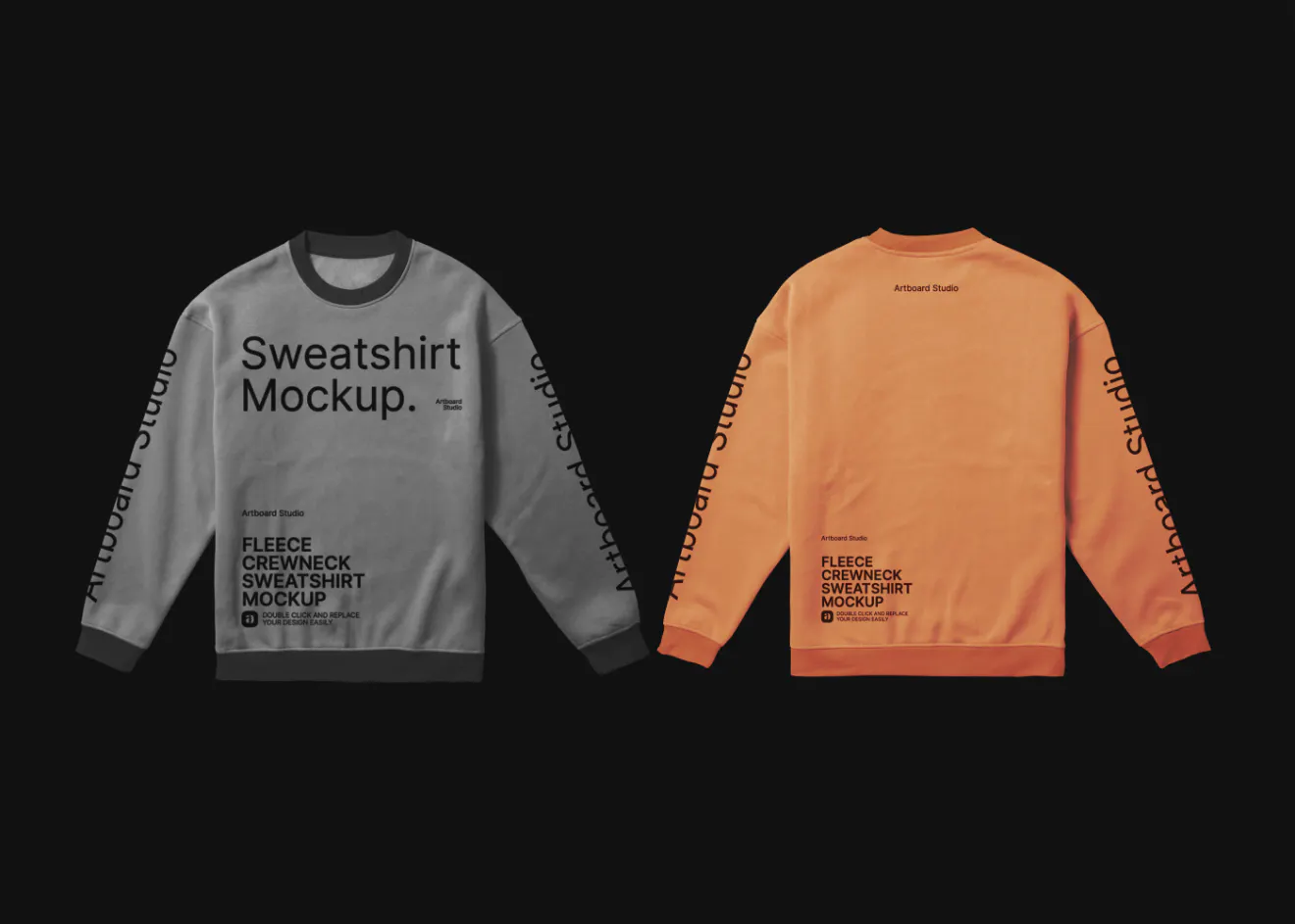 Sweatshirt mockup with front and back