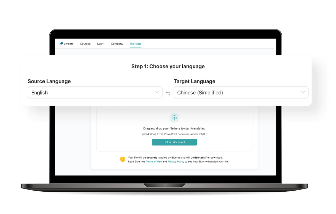 Bluente file translator