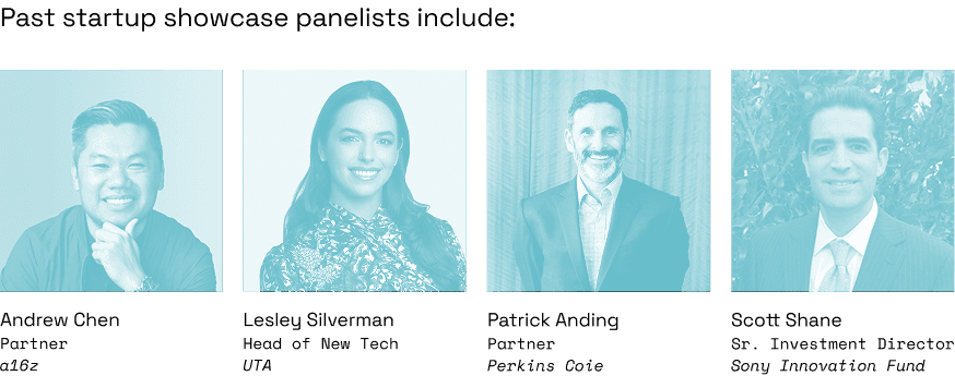 Startup Showcase panelists