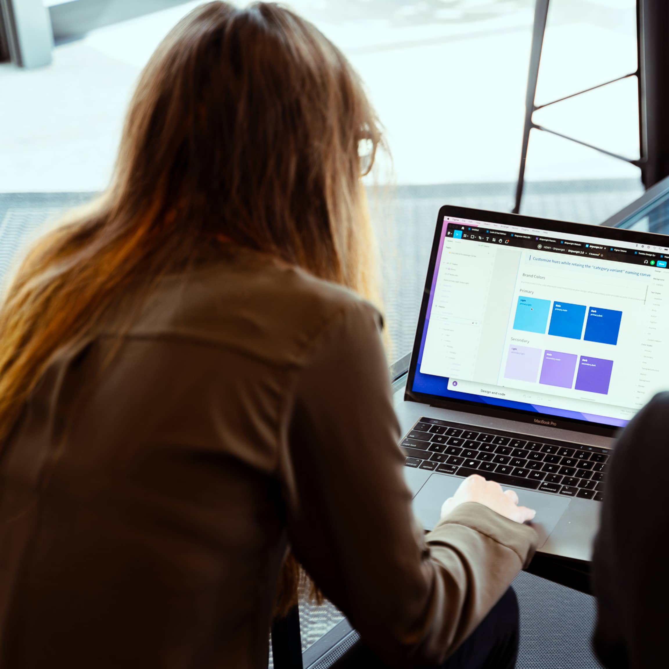 digital product designer working on a design system in Figma