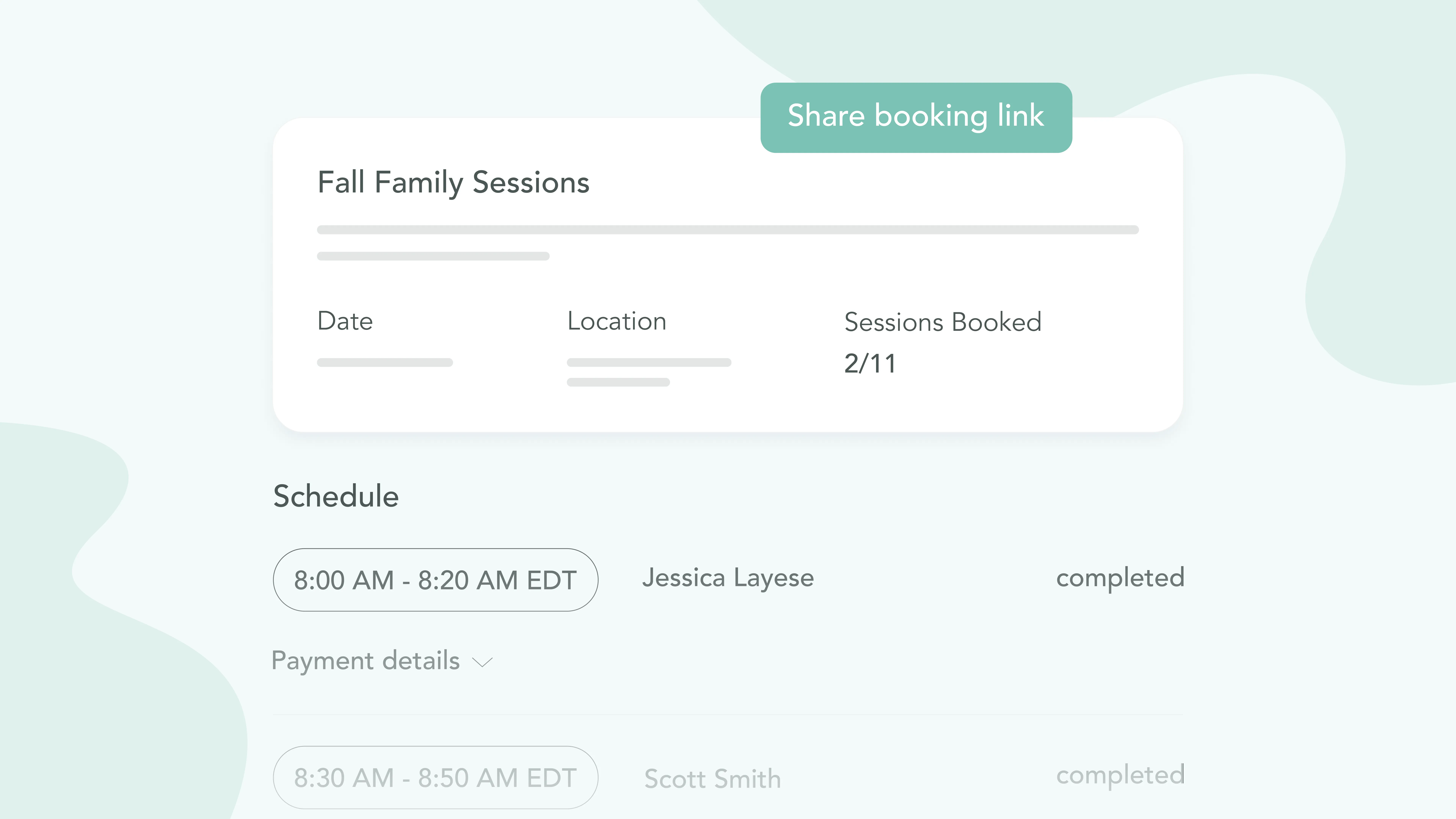 New: Schedule and Book Mini-Sessions