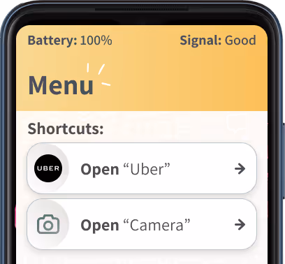 Chatsie phone main menu