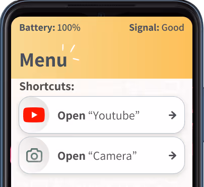 Chatsie phone main menu