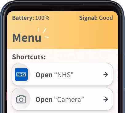 Chatsie phone main menu