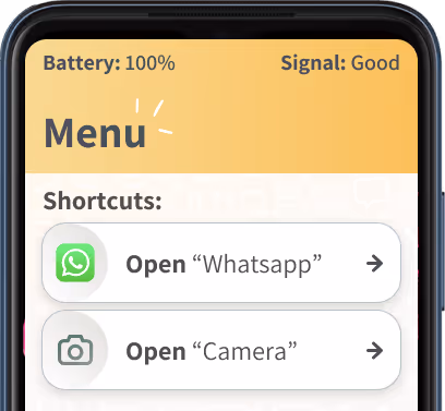 Chatsie phone main menu