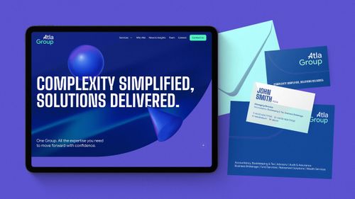 Atla Group brand identity and website by Afundi