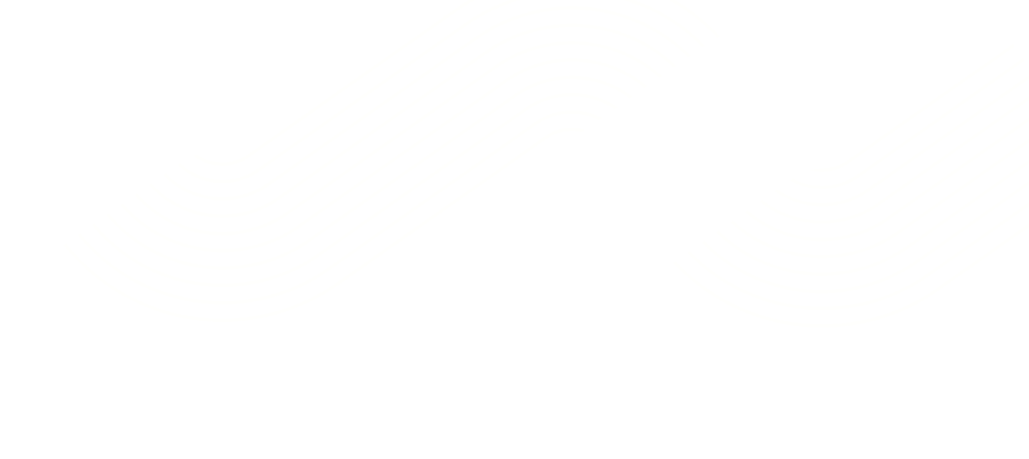 Abstract geometric design of interwoven yellow and white curved lines on a black background.