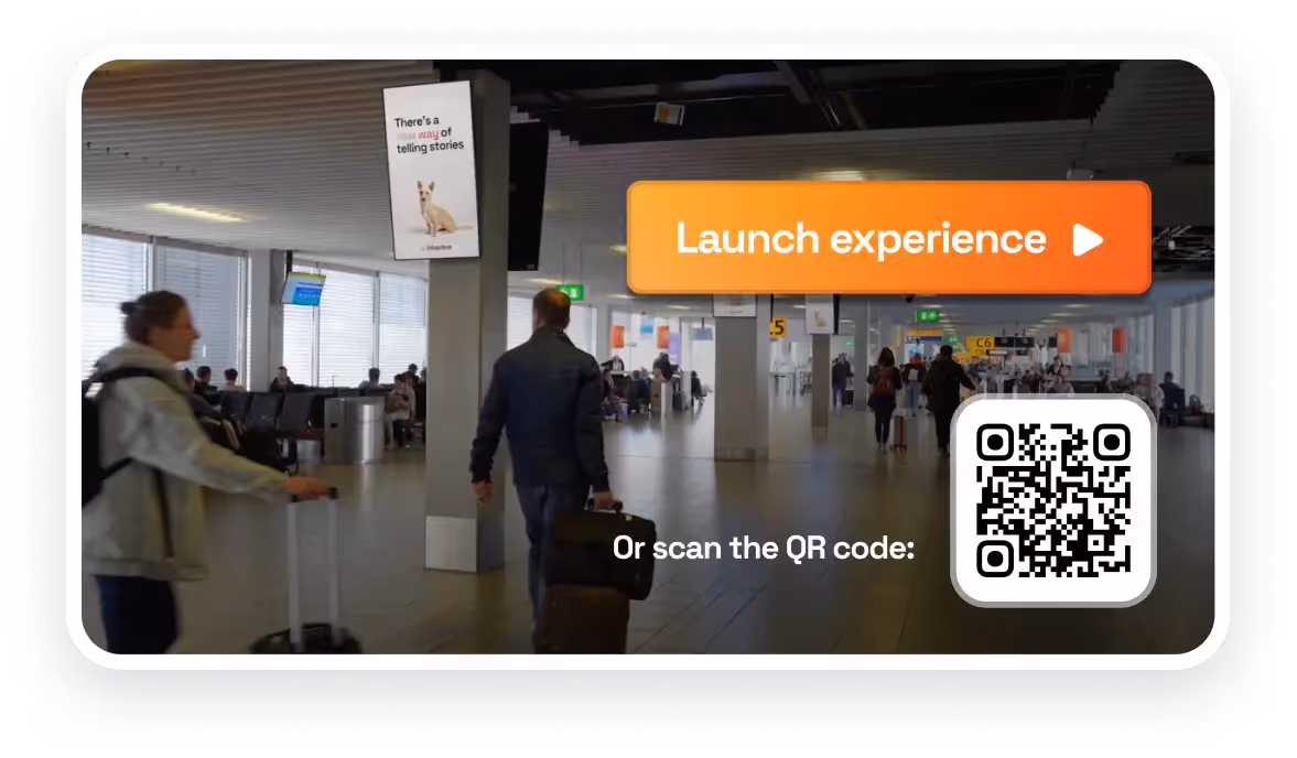 QR code experience example at Schiphol