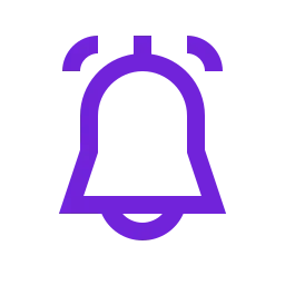 Purple geometric shape resembling a cube with a missing corner on a white background.